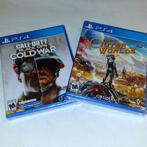 Call Of Duty Black Ops Cold War/ Outer Worlds PS4 Game Bundle